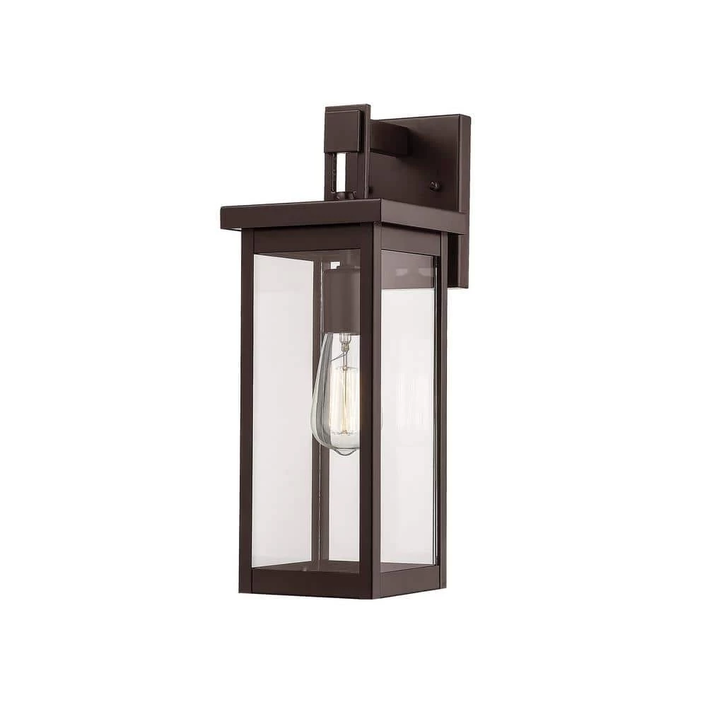 16 in. 1-Light Powder Coat Bronze Outdoor Wall-Light Sconce with Clear Glass by Millennium Lighting 1 16 in. 1-Light Powder Coat Bronze Outdoor Wall-Light Sconce with Clear Glass by Millennium Lighting