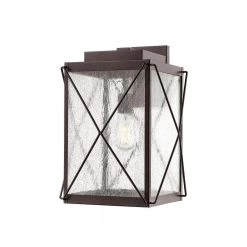 11 in. 1-Light Powder Coat Bronze Outdoor Wall Lantern Sconce by Millennium Lighting
