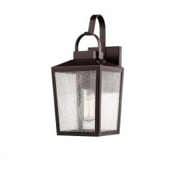 1-Light 6.5 in. Powder Coat Bronze Outdoor Sconce Wall Lantern by Millennium Lighting