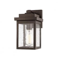 1-Light 7.5 in. Powder Coat Bronze Outdoor Sconce Wall Lantern by Millennium Lighting