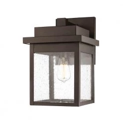 14 in. 1-Light Powder Coat Bronze Outdoor Wall Lantern Sconce by Millennium Lighting