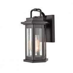 1-Light 12 in. Powder Coat Bronze Outdoor Wall Sconce by Millennium Lighting