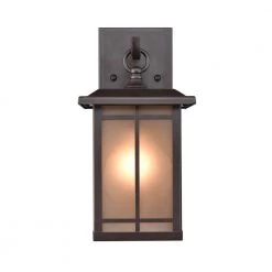 Brockston 1-Light 6.25 in. Powder Coat Bronze Hardwired Outdoor Wall Lantern Sconce (1-Pack) by Millennium Lighting