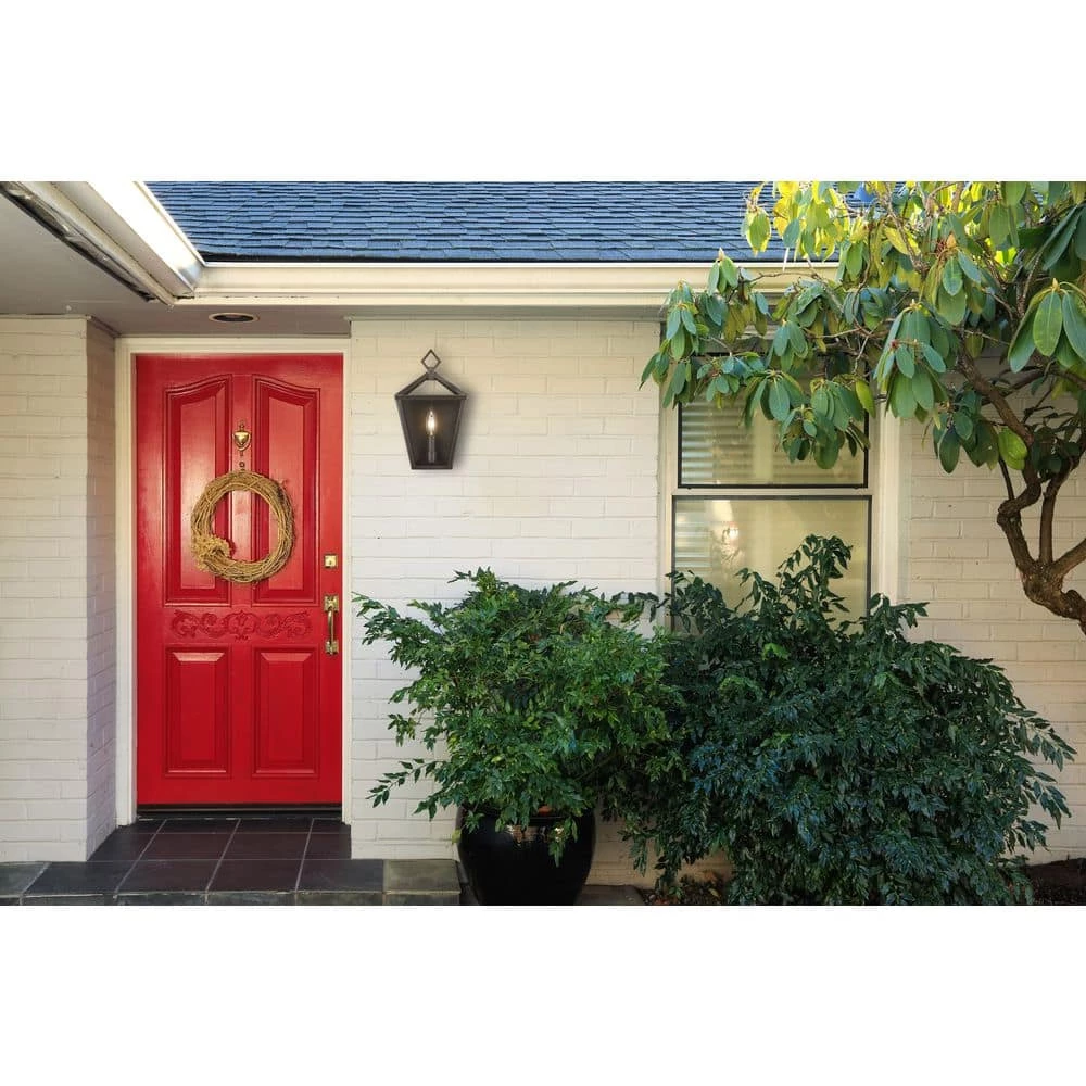 Single Light 12 in. Tall Powder Coated Bronze Outdoor Lantern Wall Sconce by Millennium Lighting 3 Single Light 12 in. Tall Powder Coated Bronze Outdoor Lantern Wall Sconce by Millennium Lighting - Image 3