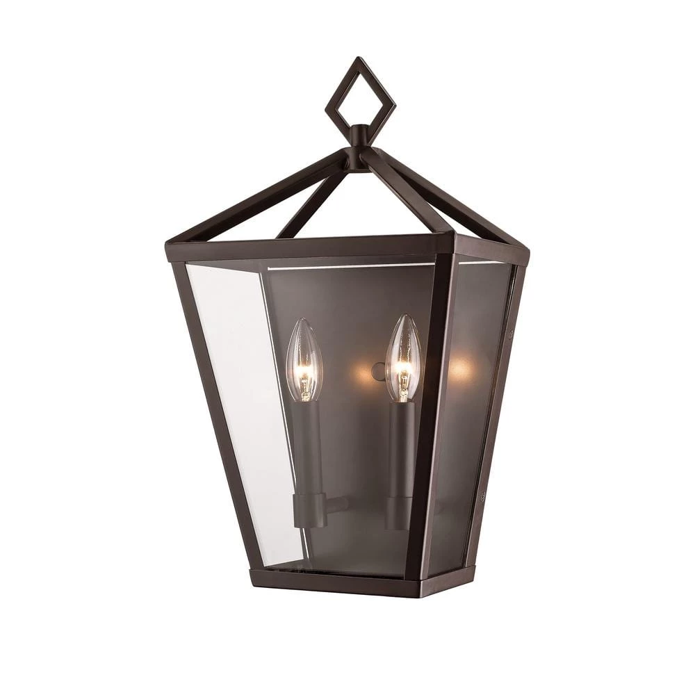 2-Light 18 in. Tall Powder Coated Bronze Outdoor Wall Sconce by Millennium Lighting 1 2-Light 18 in. Tall Powder Coated Bronze Outdoor Wall Sconce by Millennium Lighting
