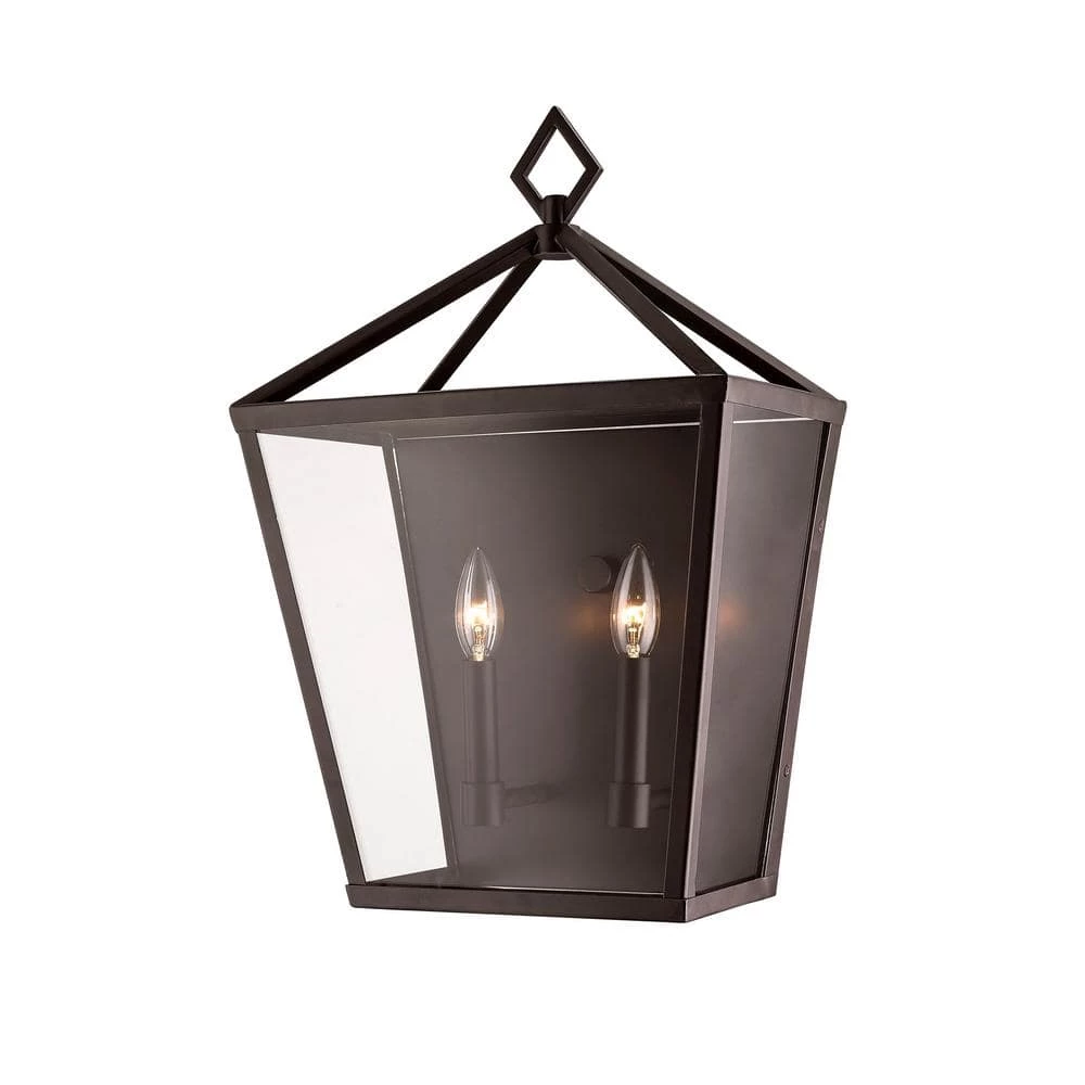 2-Light 20 in. Tall Powder Coated Bronze Outdoor Wall Lantern Sconce by Millennium Lighting 1 2-Light 20 in. Tall Powder Coated Bronze Outdoor Wall Lantern Sconce by Millennium Lighting