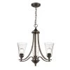 3-Lights 23 in. Rubbed Bronze Chandelier by Millennium Lighting