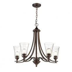 5-Lights 27.75 in. Rubbed Bronze Chandelier by Millennium Lighting