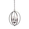 4-Light Rubbed Bronze Candle Pendant by Millennium Lighting