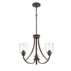 3-Lights 21.5 in. Rubbed Bronze Chandelier by Millennium Lighting -Millennium Lighting Shop rubbed bronze millennium lighting chandeliers 3623 rbz 4f 1000