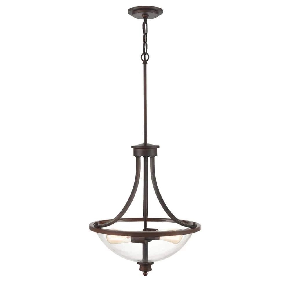 2-Lights 17 in. Rubbed Bronze Chandelier by Millennium Lighting 1 2-Lights 17 in. Rubbed Bronze Chandelier by Millennium Lighting