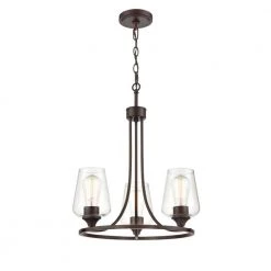 3-Lights 18 in. Rubbed Bronze Chandelier by Millennium Lighting