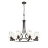 9-Lights 32 in. Rubbed Bronze Chandelier by Millennium Lighting