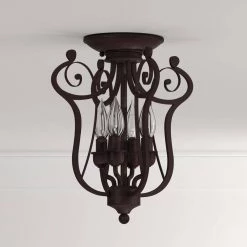 4-Light Rubbed Bronze Candle Semi-Flush Mount Light by Millennium Lighting -Millennium Lighting Shop rubbed bronze millennium lighting flush mount lights 1144 rbz 40 1000