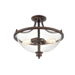 19 in. 2-Light Rubbed Bronze Semi-Flush Ceiling Flush Mount by Millennium Lighting 6 19 in. 2-Light Rubbed Bronze Semi-Flush Ceiling Flush Mount by Millennium Lighting -Millennium Lighting Shop rubbed bronze millennium lighting flush mount lights 3622 rbz 4f 1000