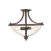 19 in. 2-Light Rubbed Bronze Semi-Flush Ceiling Flush Mount by Millennium Lighting