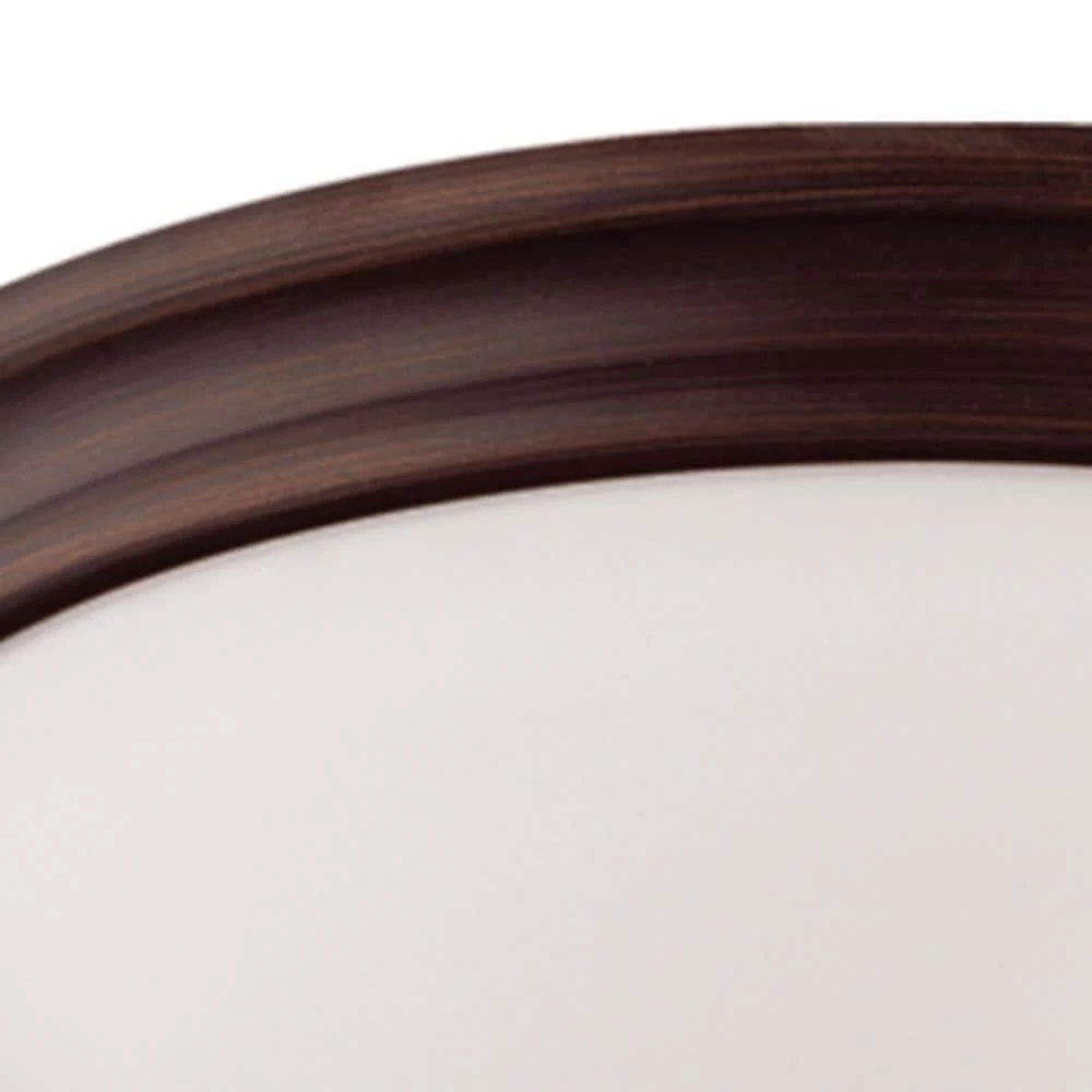 14 in. W 3-Light Rubbed Bronze Ceiling Fixture Flush Mount Bowl with Glass Shade by Millennium Lighting 2 14 in. W 3-Light Rubbed Bronze Ceiling Fixture Flush Mount Bowl with Glass Shade by Millennium Lighting - Image 2