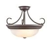 3-Light 17 in. Rubbed Bronze Hardwired Semi-Flush (1 -Pack) by Millennium Lighting
