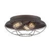 17 in. 3-Light Rubbed Bronze Flushmount by Millennium Lighting