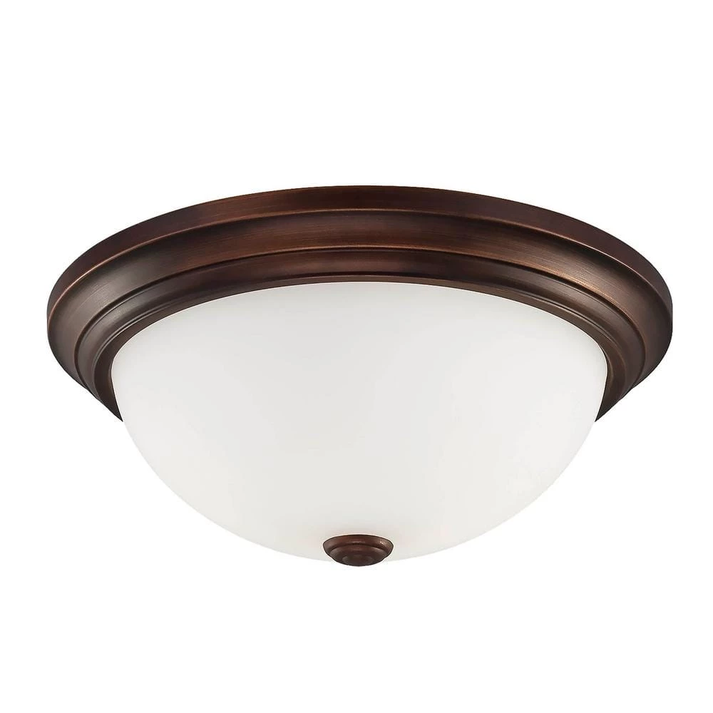 15 in. 3-Light Rubbed Bronze Flushmount by Millennium Lighting 1 15 in. 3-Light Rubbed Bronze Flushmount by Millennium Lighting