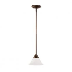 1-Light 7.5 in. Rubbed Bronze Mini Pendant by Millennium Lighting