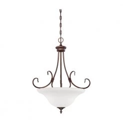 21.5 in. 3-Light Rubbed Bronze Pendant by Millennium Lighting