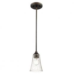 1-Light 5 in. Rubbed Bronze Mini Pendant by Millennium Lighting