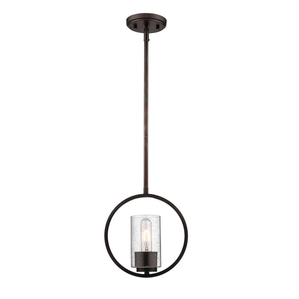 1-Light 9.75 in. Rubbed Bronze Mini Pendant by Millennium Lighting 1 1-Light 9.75 in. Rubbed Bronze Mini Pendant by Millennium Lighting