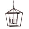 4-Light 20 in. Wide Taper Candle Rubbed Bronze Pendant by Millennium Lighting
