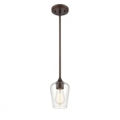 1-Light 5 in. Rubbed Bronze Mini Pendant by Millennium Lighting