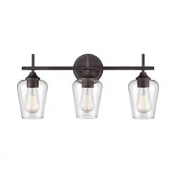 Ashford 22 in. 3-Light Rubbed Bronze Vanity Light with Clear Glass Shade by Millennium Lighting -Millennium Lighting Shop rubbed bronze millennium lighting vanity lighting 9703 rbz 4f 1000