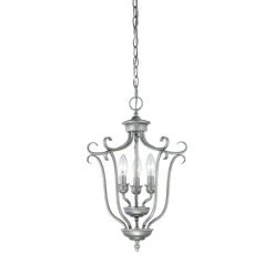 13 in. 3-Light Rubbed Silver Pendant by Millennium Lighting