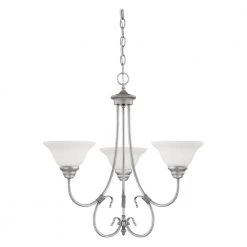 3-Lights 25 in. Rubbed Silver Chandelier by Millennium Lighting