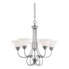 5-Lights 25 in. Rubbed Silver Chandelier by Millennium Lighting