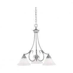 3-Lights 21.5 in. Rubbed Silver Chandelier by Millennium Lighting