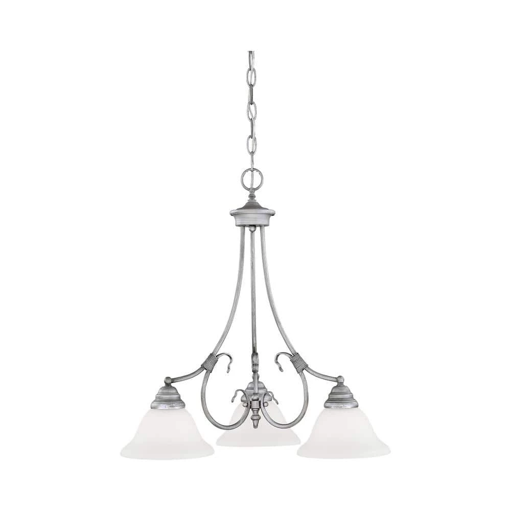 3-Lights 21.5 in. Rubbed Silver Chandelier by Millennium Lighting 1 3-Lights 21.5 in. Rubbed Silver Chandelier by Millennium Lighting