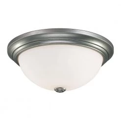 16 in. 3-Light Rubbed Silver Flush Mount by Millennium Lighting
