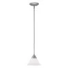 1-Light 7.5 in. Rubbed Silver Mini Pendant by Millennium Lighting
