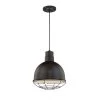 R Series 12 in. Wide 1-Light Satin Black Pendant by Millennium Lighting