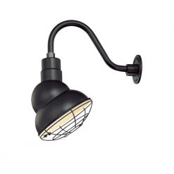 R Series 1-Light 11 in. Satin Black Emblem Shade by Millennium Lighting