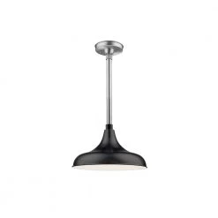 R Series 1-Light 15 in. Satin Black Modified Warehouse Shade by Millennium Lighting