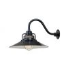 R Series 18 in. 1-Light Satin Black Railroad Shade by Millennium Lighting