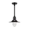 12 in. 1-Light Satin Black Radial Wave Shade by Millennium Lighting