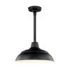 R Series 1-Light 18 in. Satin Black Warehouse Shade by Millennium Lighting