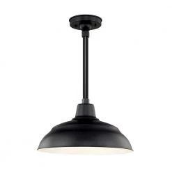 R Series 1-Light 18 in. Satin Black Warehouse Shade by Millennium Lighting