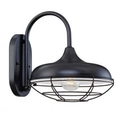 1-Light 10 in. Satin Black Outdoor Sconce by Millennium Lighting