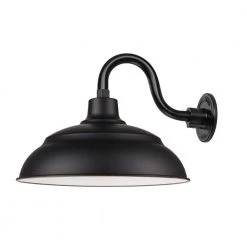 R Series 1-Light Satin Black Hardwired Outdoor Barn Light Sconce (1-Pack) by Millennium Lighting