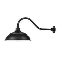 R Series 1-Light Satin Black Hardwired Outdoor Barn Light Sconce (1-Pack) by Millennium Lighting