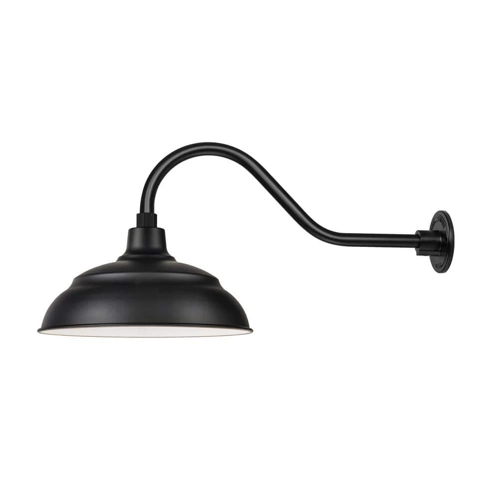 R Series 1-Light Satin Black Hardwired Outdoor Barn Light Sconce (1-Pack) by Millennium Lighting 2 R Series 1-Light Satin Black Hardwired Outdoor Barn Light Sconce (1-Pack) by Millennium Lighting - Image 2