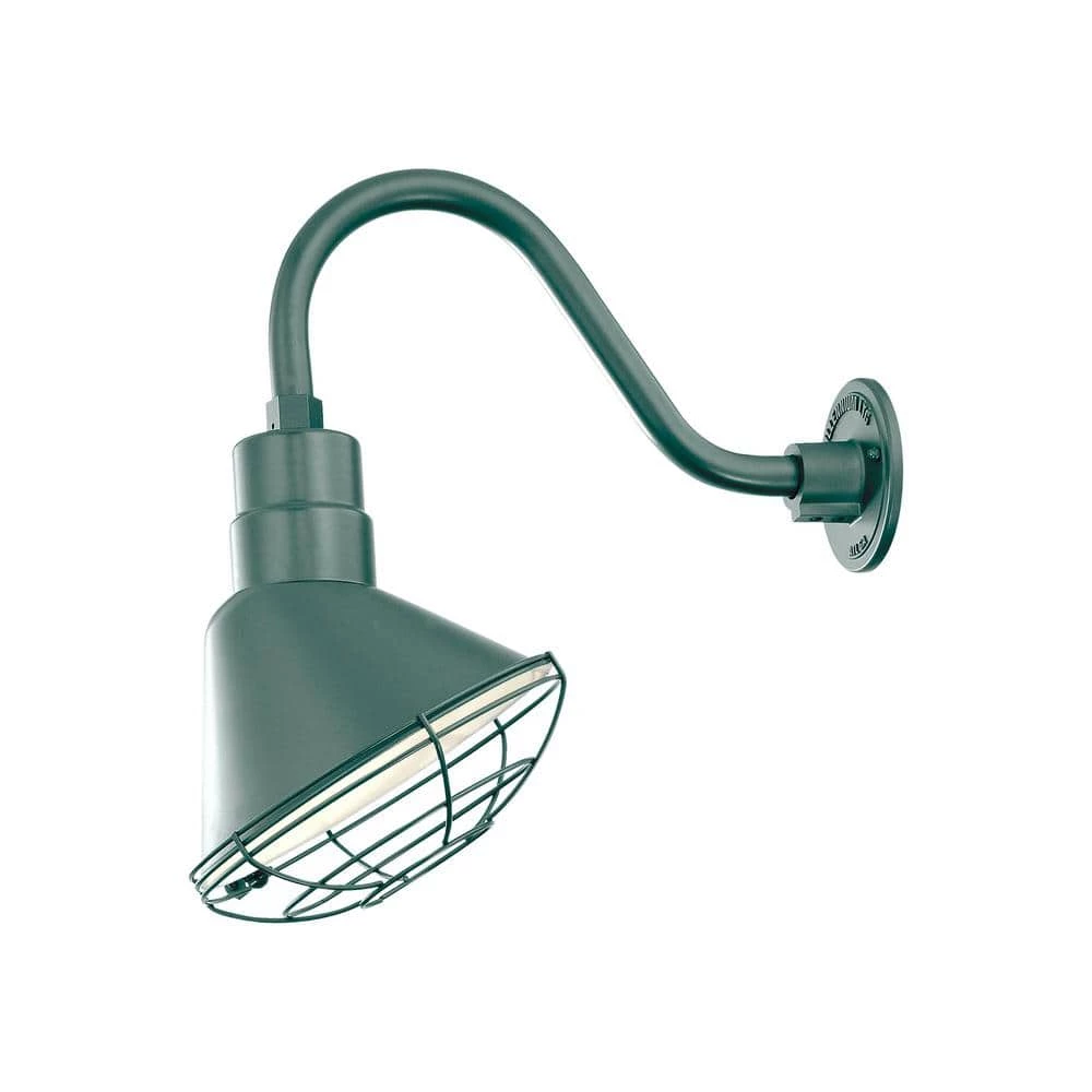 R Series 1-Light 11 in. Satin Green Angle Shade by Millennium Lighting 1 R Series 1-Light 11 in. Satin Green Angle Shade by Millennium Lighting